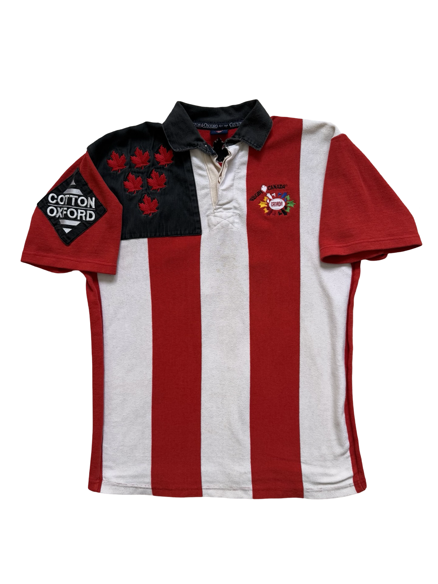 Rugby Union Vtg Rare Gareth Rees 10 Canada National Team 90’s Cotton Oxford Rugby Jersey Size XL