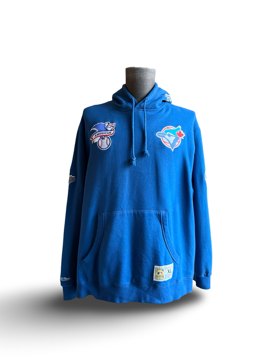 MLB Toronto Blue Jays Mitchell & Ness Coop City Collection Pullover Hoodie Size XL