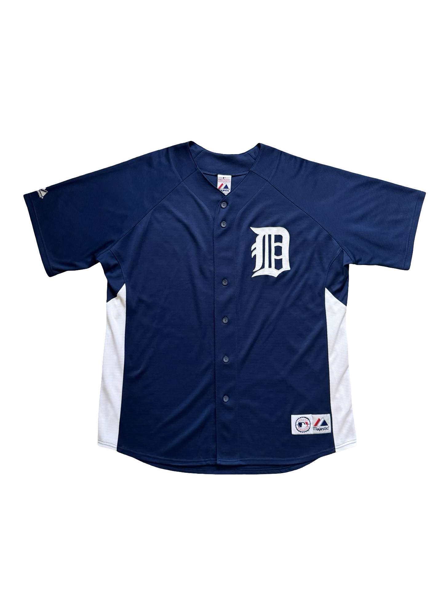 MLB Vtg Detroit Tigers Majestic Baseball Jersey Size XL