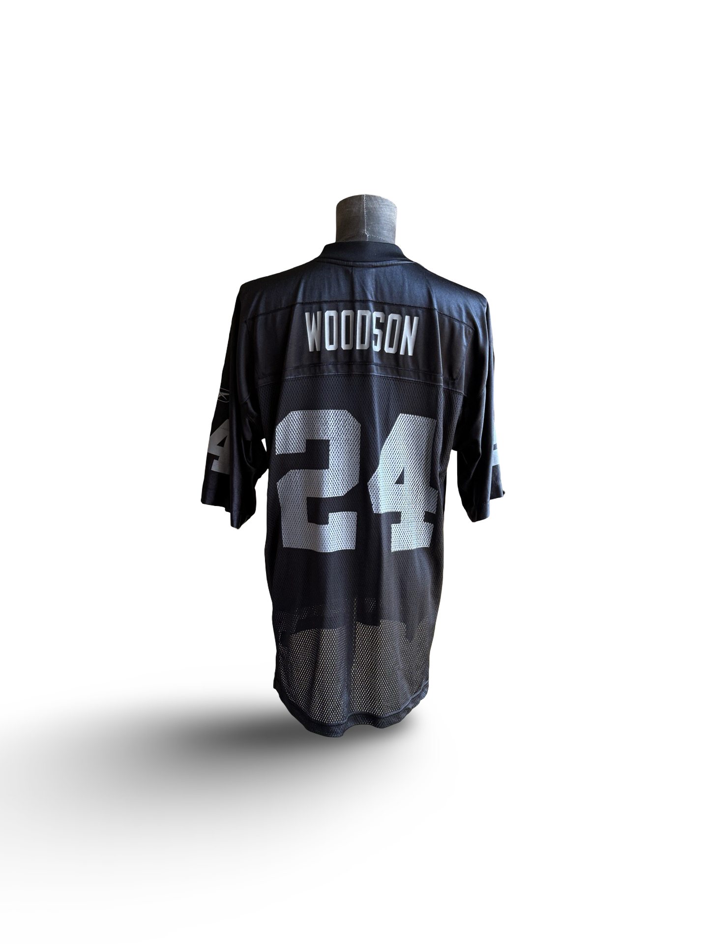 NFL Vtg Charles Woodson 24 Oakland Raiders Reebok Football Jersey Size M