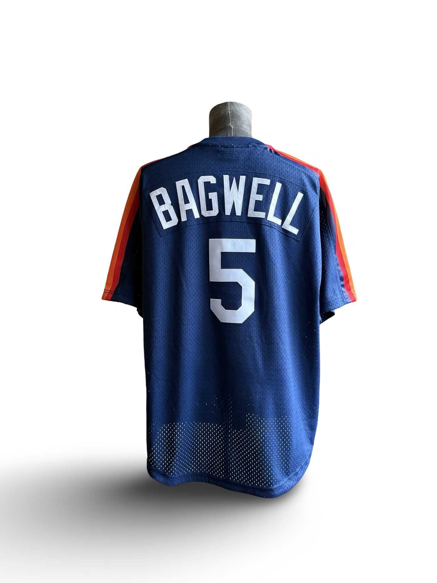 MLB Jeff Bagwell 5 Houston Astros Cooperstown Mitchell & Ness 1991 Retro Baseball Jersey Size 2XL