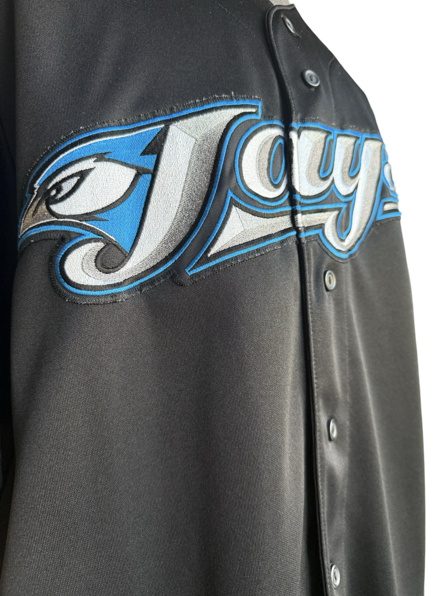 MLB Vtg Toronto Blue Jays 2000’s Majestic Black Retro Baseball Jersey Size XL