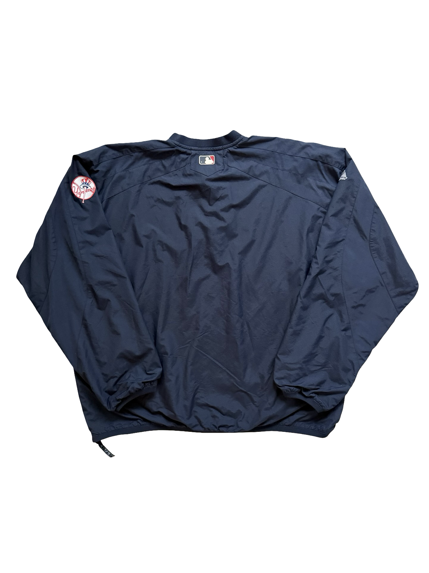 MLB Vtg New York Yankees Majestic 1/4 Zip Pullover Baseball Windbreaker Size XL