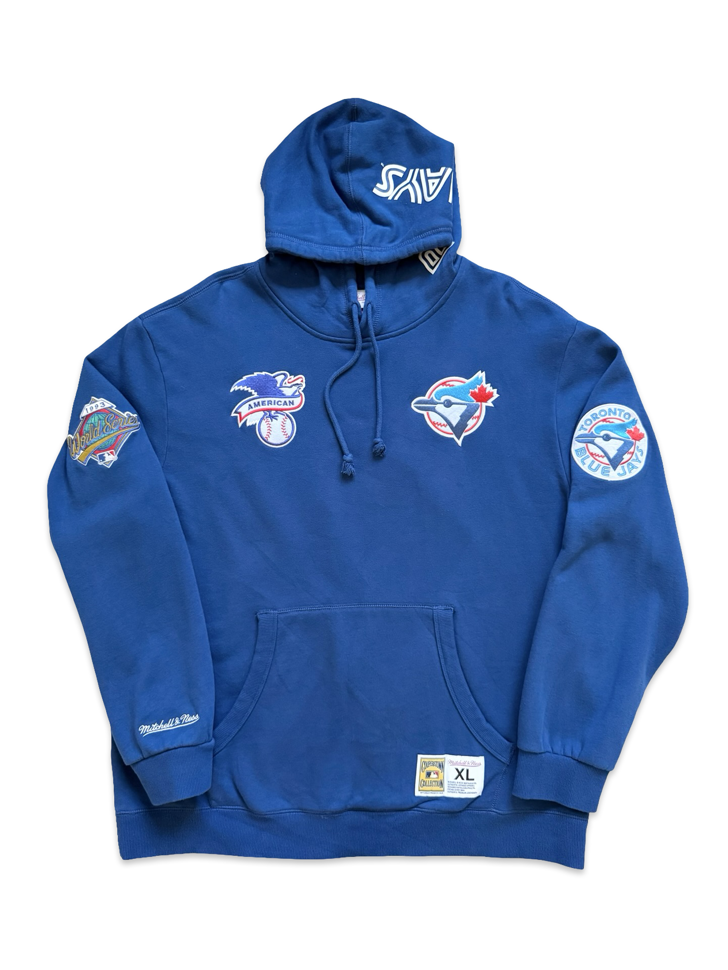 MLB Toronto Blue Jays Mitchell & Ness Coop City Collection Pullover Hoodie Size XL