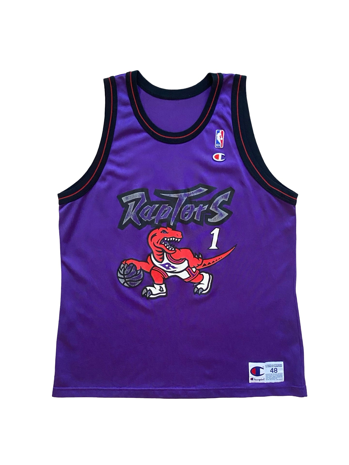 NBA Vtg Tracy McGrady 1 Toronto Raptors Champion Jersey Size XL (48)