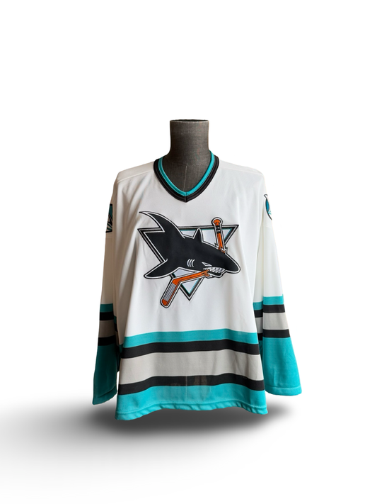 NHL Vtg 90’s San Jose Sharks CCM Hockey Jersey *New W/ Tags* Size XL