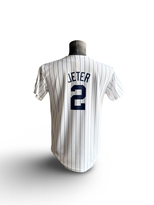 YOUTH MLB Derek Jeter 2 New York Yankees Majestic Baseball Jersey Size Youth L