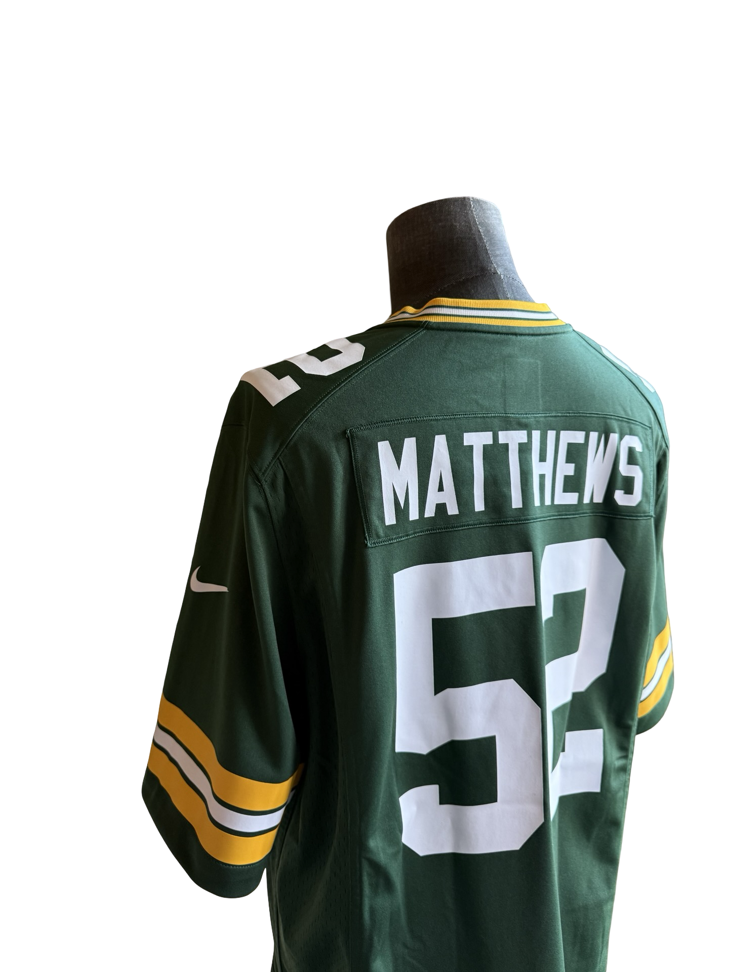 NFL Vtg Clay Matthews 52 Green Bay Packers Nike Football Jersey Size L
