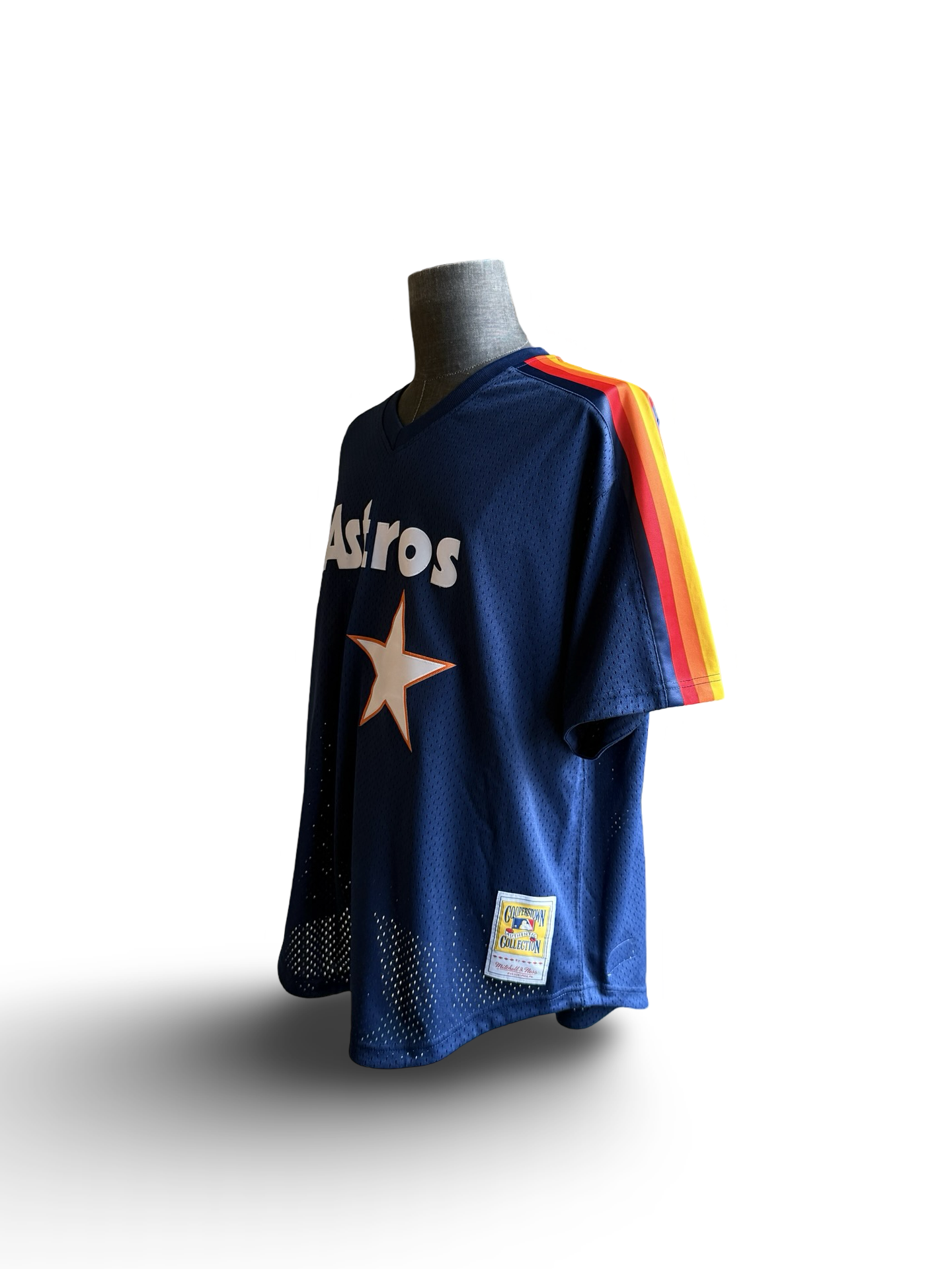 MLB Jeff Bagwell 5 Houston Astros Cooperstown Mitchell & Ness 1991 Retro Baseball Jersey Size 2XL