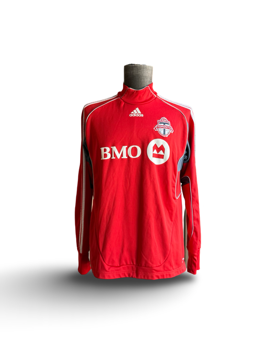 Soccer MLS Vtg Toronto FC 2010 Adidas TFC Football Long Sleeve Pre Match Pullover Size L