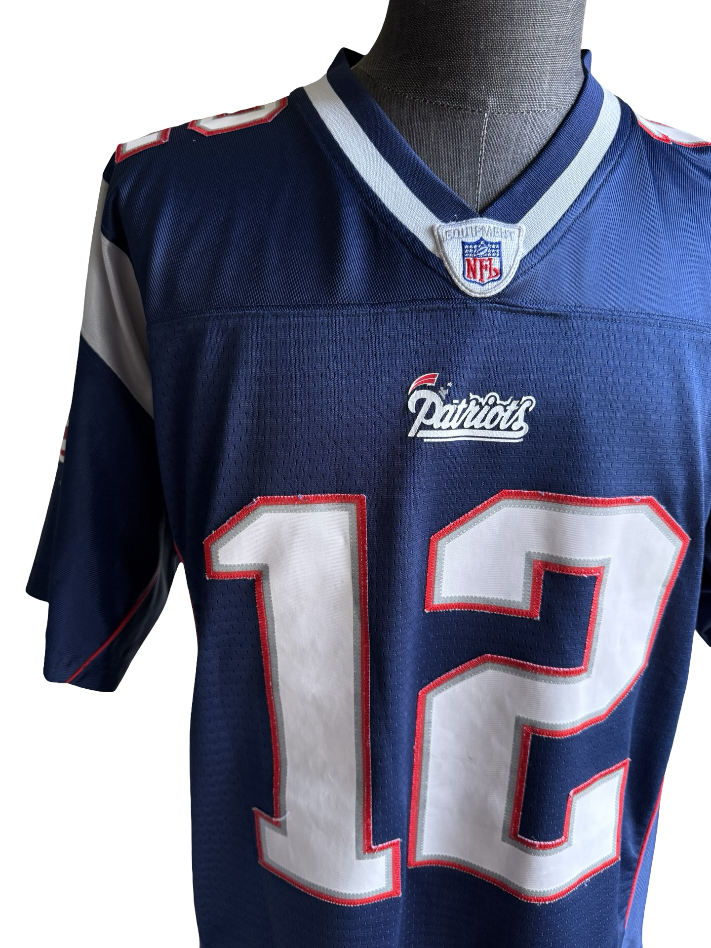 NFL Tom Brady 12 New England Patriots On Field Reebok Football Stitched Jersey Size S