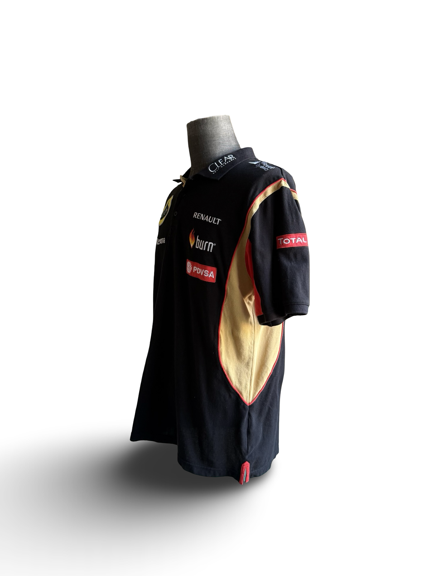 RACING F1 Vtg Lotus Renault Racing Team Polo Shirt Size 2XL