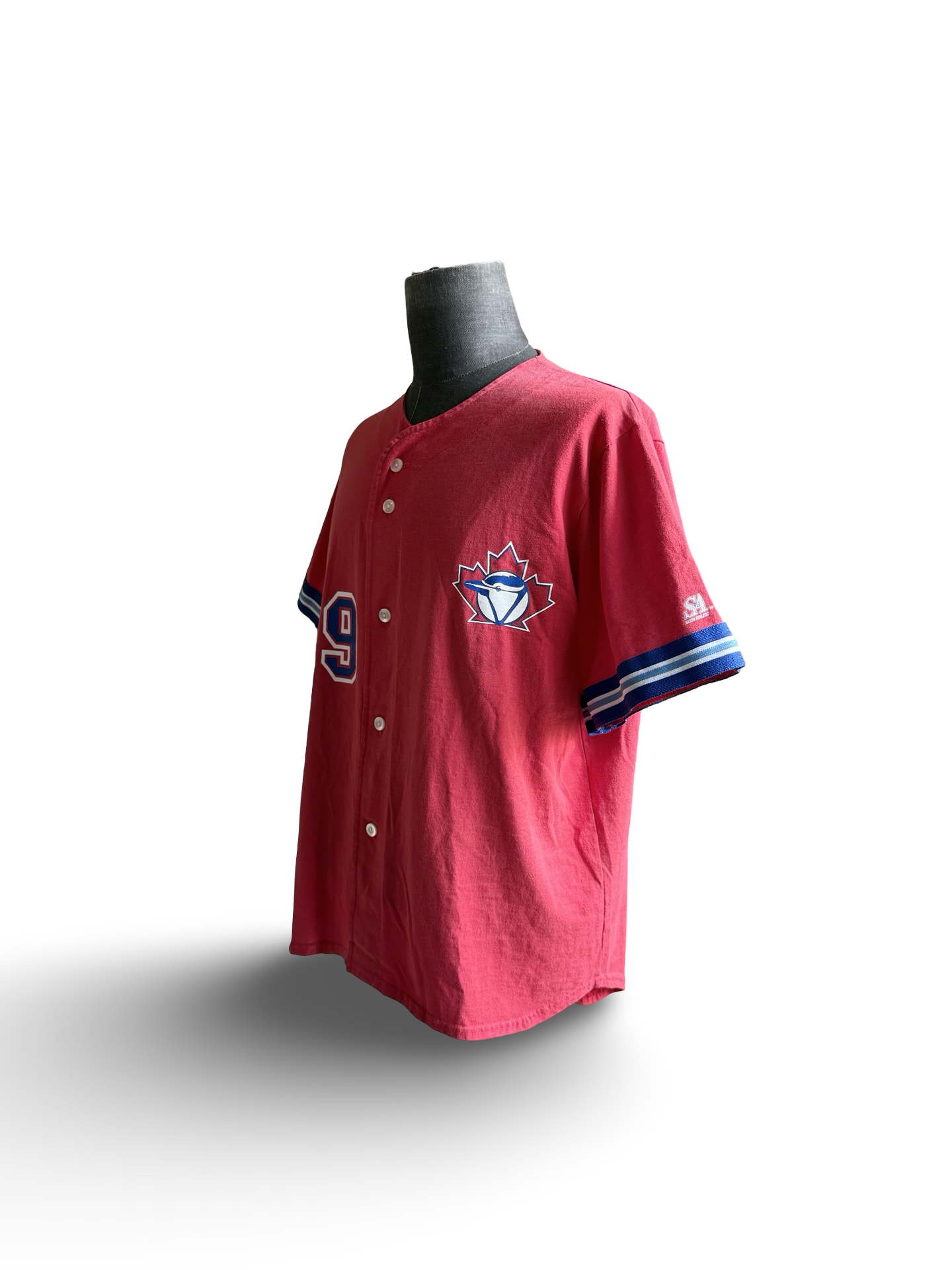 MLB Vtg 90’s Darrin Fletcher 9 Toronto Blue Jays Saxon Athletic Baseball Jersey Size XL