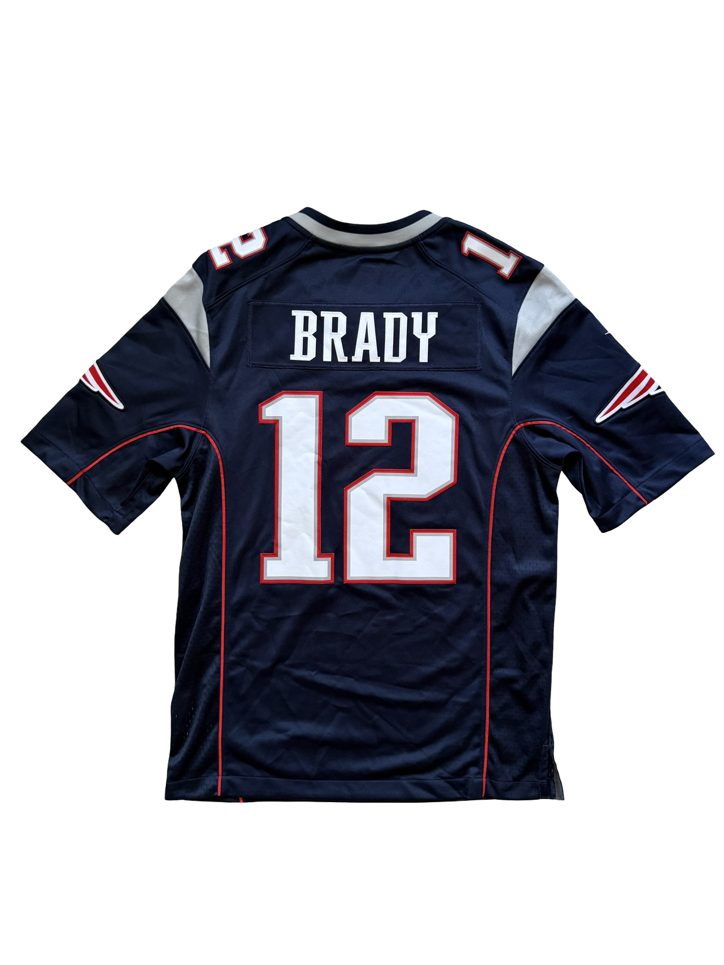 NFL Tom Brady 12 New England Patriots On Field Nike Football Stitched Jersey Size S