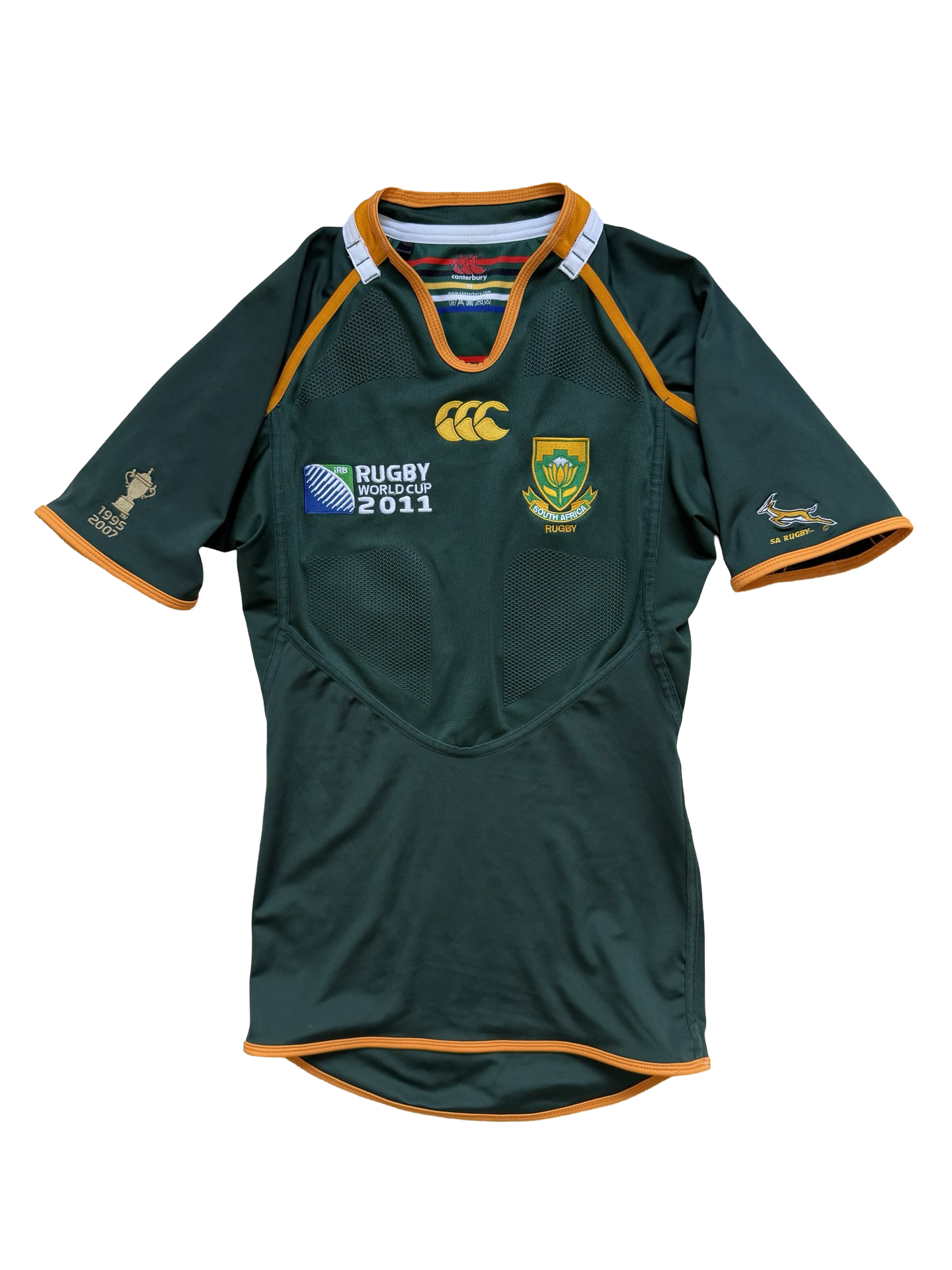 Rugby Union Vtg South Africa National Team 2011 World Cup Canterbury Player Issue Rugby Jersey Size M