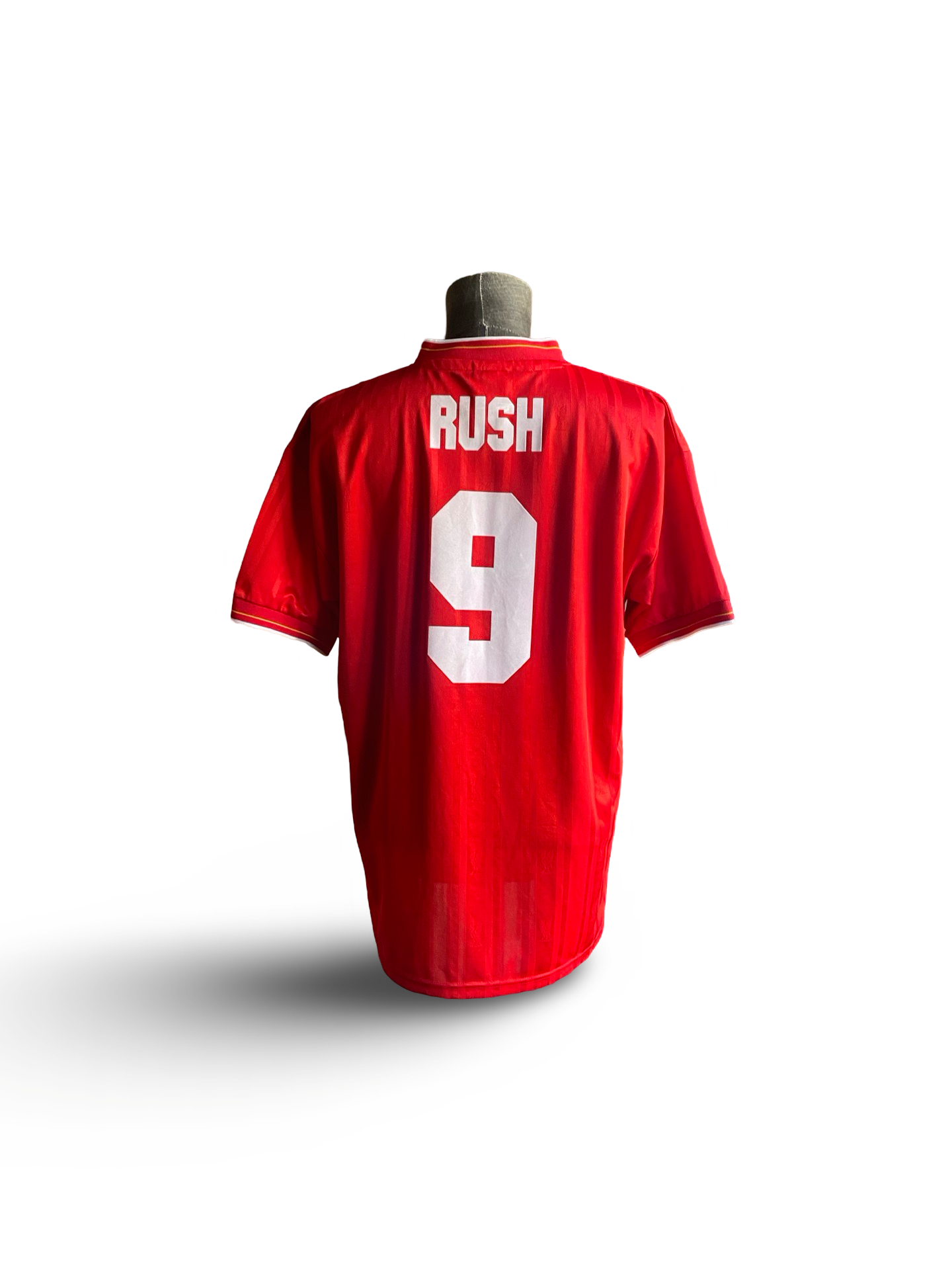 EPL Ian Rush 9 Liverpool FC 1980’s Retro Score Draw Crown Paints Football Home Jersey Size L