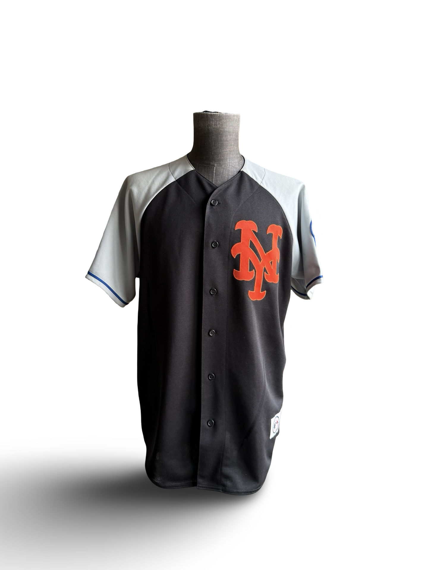 MLB Vtg New York Mets Majestic Baseball Jersey Size L