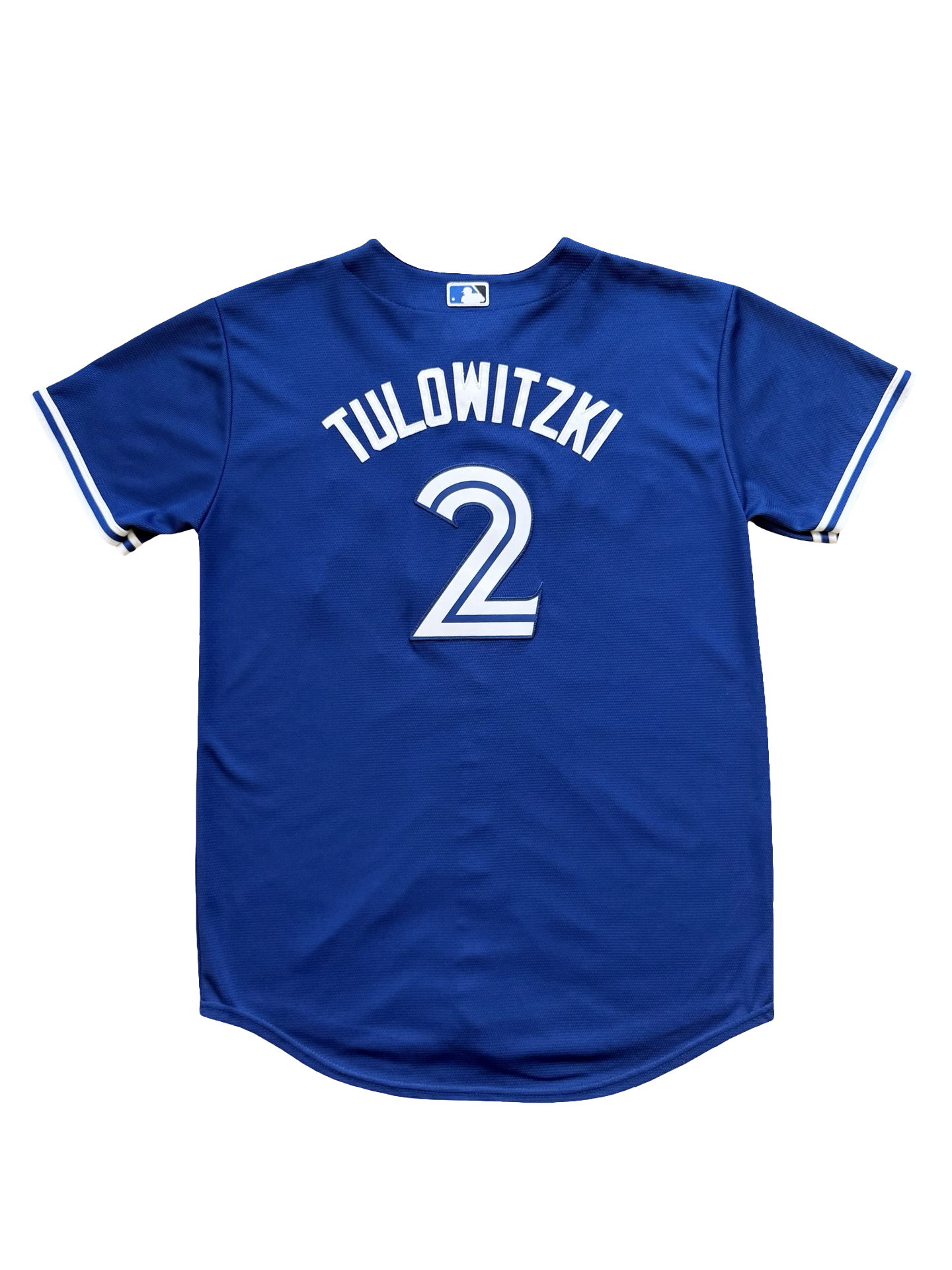 YOUTH MLB Troy Tulowitzki 2 Toronto Blue Jays Majestic Baseball Jersey Size Youth XL