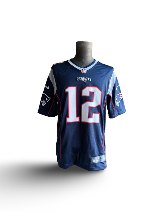 NFL Tom Brady 12 New England Patriots On Field Nike Football Stitched Jersey Size S