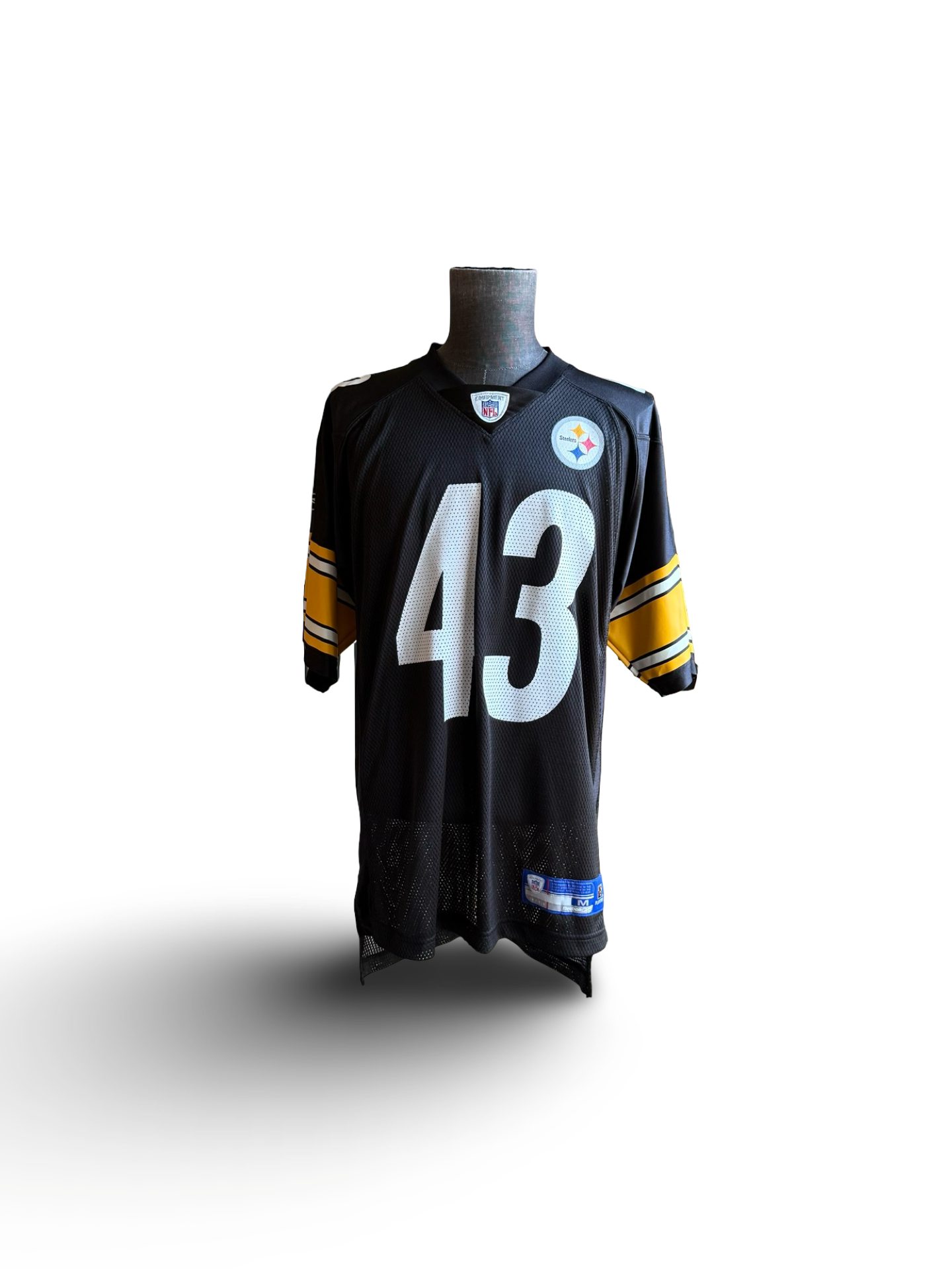 NFL Vtg Troy Polamalu 43 Pittsburgh Steelers Reebok Football Jersey Size M