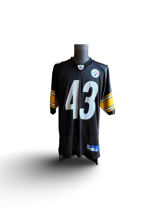 NFL Vtg Troy Polamalu 43 Pittsburgh Steelers Reebok Football Jersey Size M
