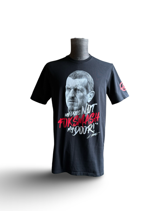 RACING F1 Guenther Steiner Team Haas Foksmash Graphic T-Shirt Size L