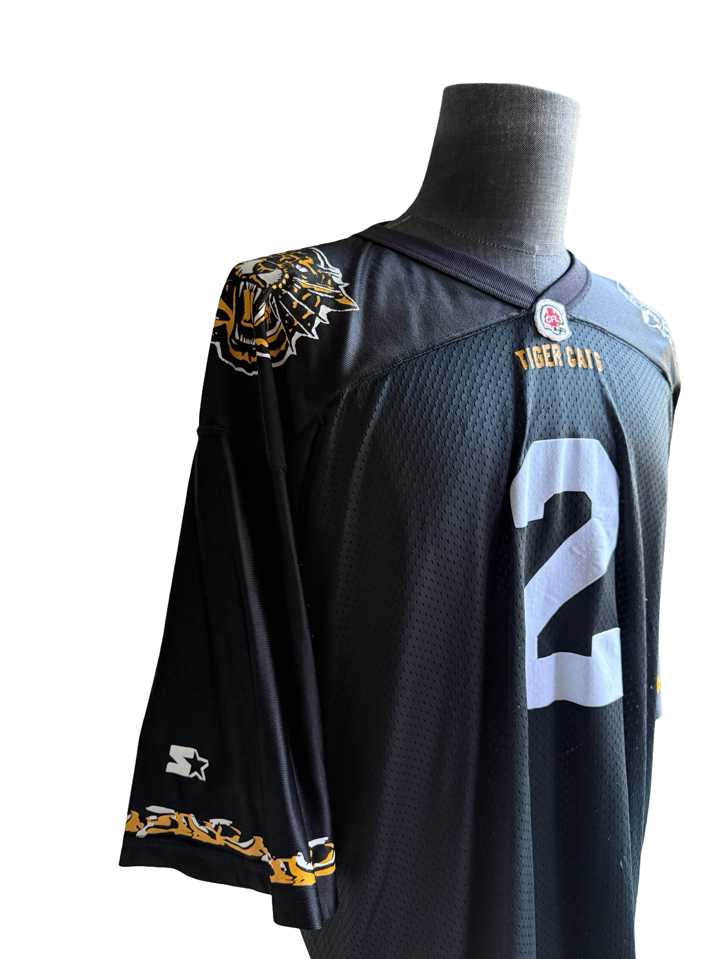 CFL Vtg Eric Carter Hamilton Ti-Cats Starter MIC Football Jersey Size L