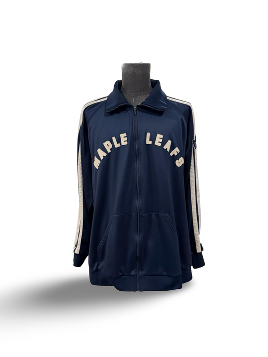 NHL Vtg Toronto Maple Leafs CCM Hockey Track Jacket Size XL
