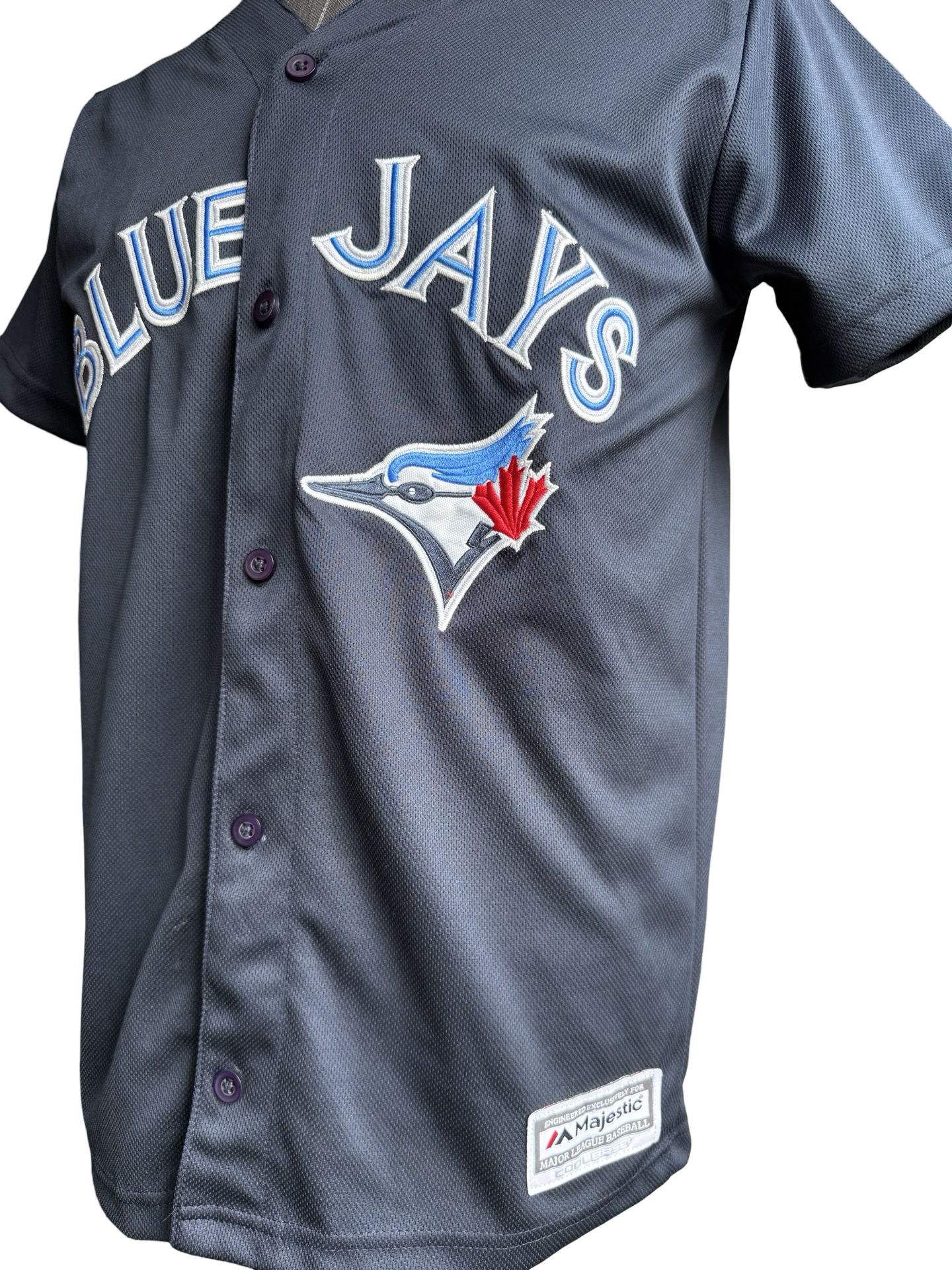 YOUTH MLB Toronto Blue Jays Majestic CoolBase Baseball Jersey Size Youth L