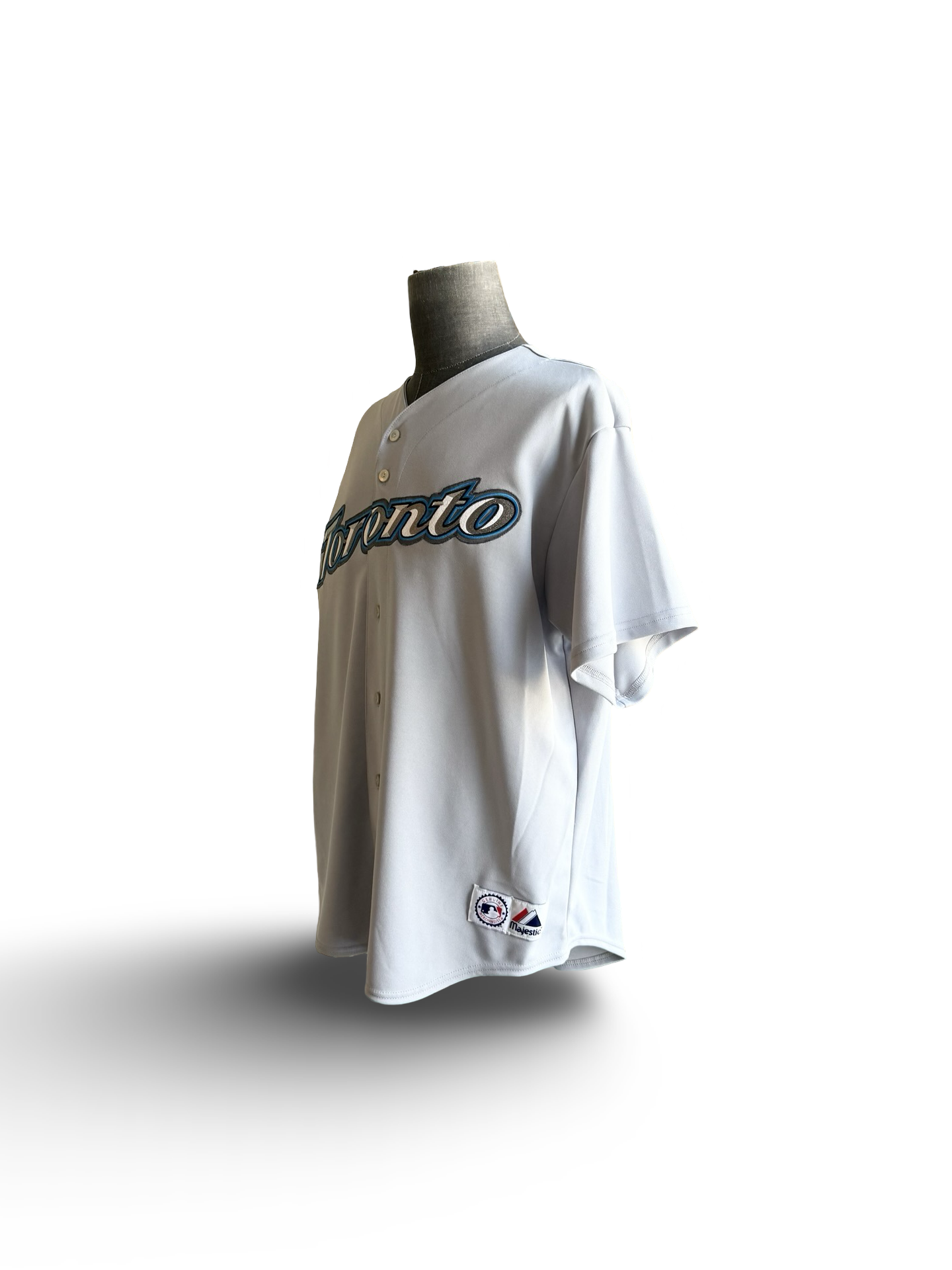MLB Vtg Toronto Blue Jays 2000’s Majestic Grey Retro Baseball Jersey Size XL