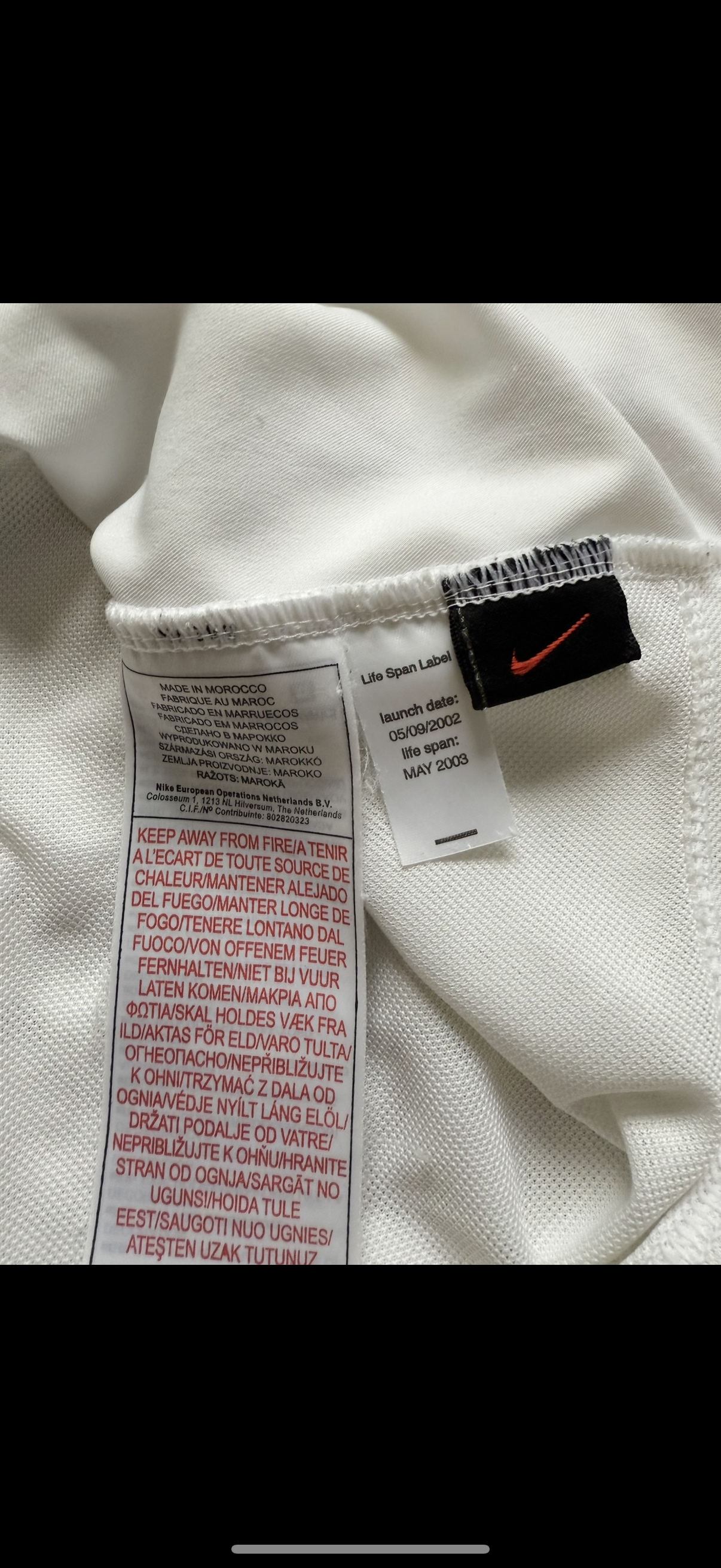 EPL Vtg Manchester United 2002-03 Nike Football Away Jersey Size L