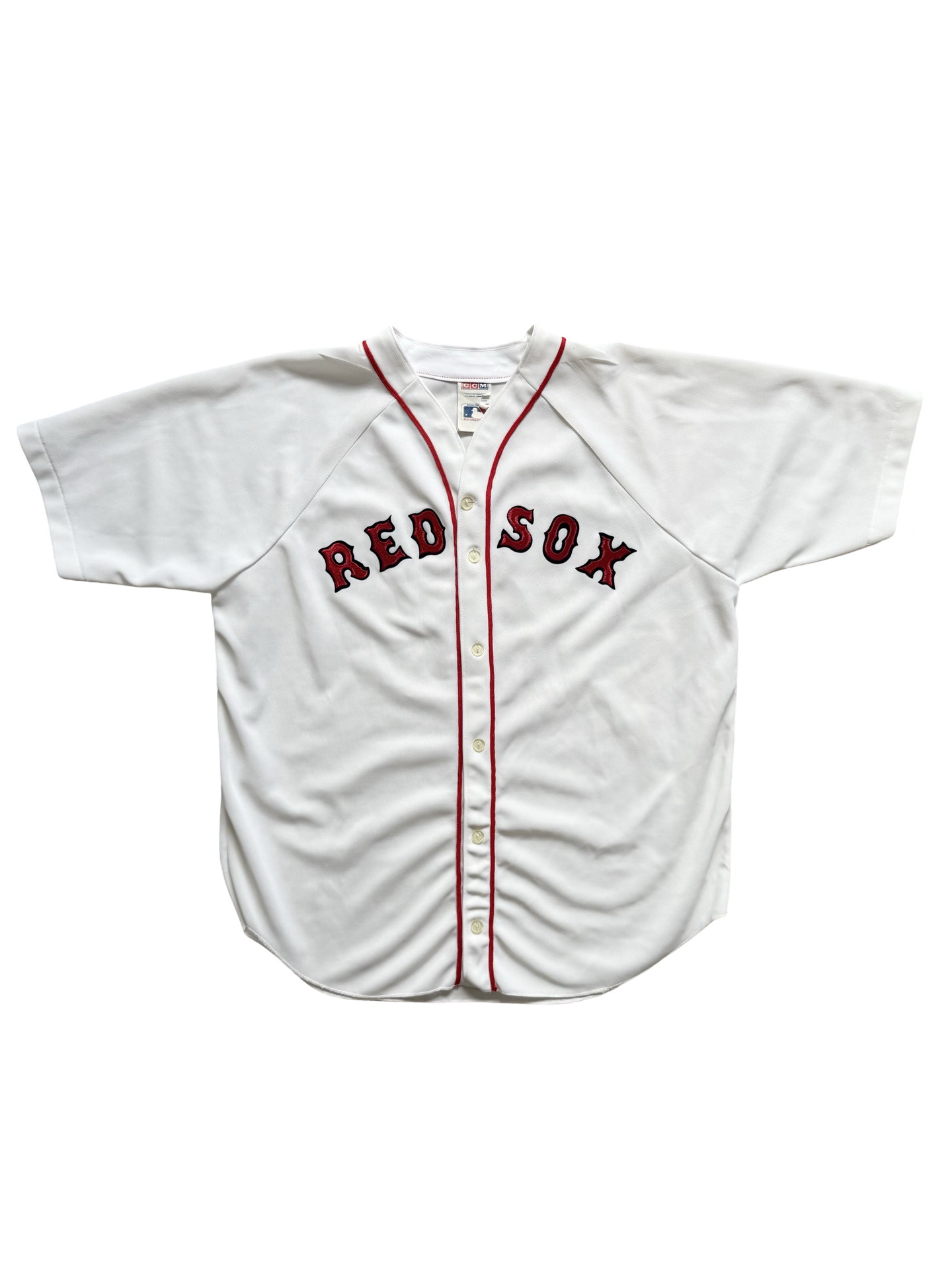 MLB Vtg Boston Red Sox CCM MIC Baseball Jersey Size L