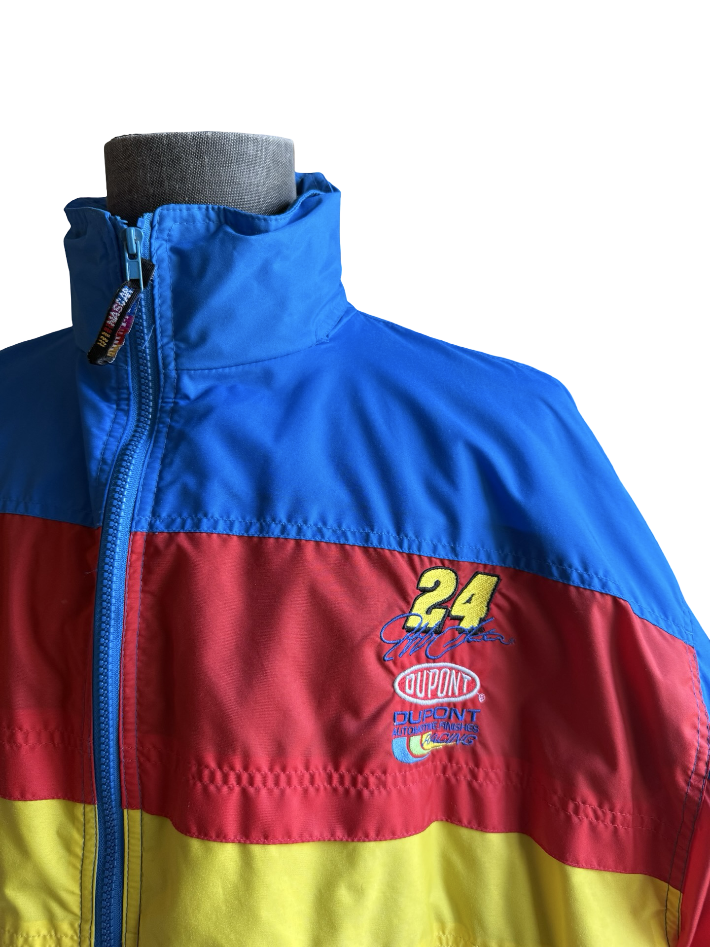 RACING NASCAR Vtg 90’s Jeff Gordon 24 DuPont Fleece Lined Jacket Size XL