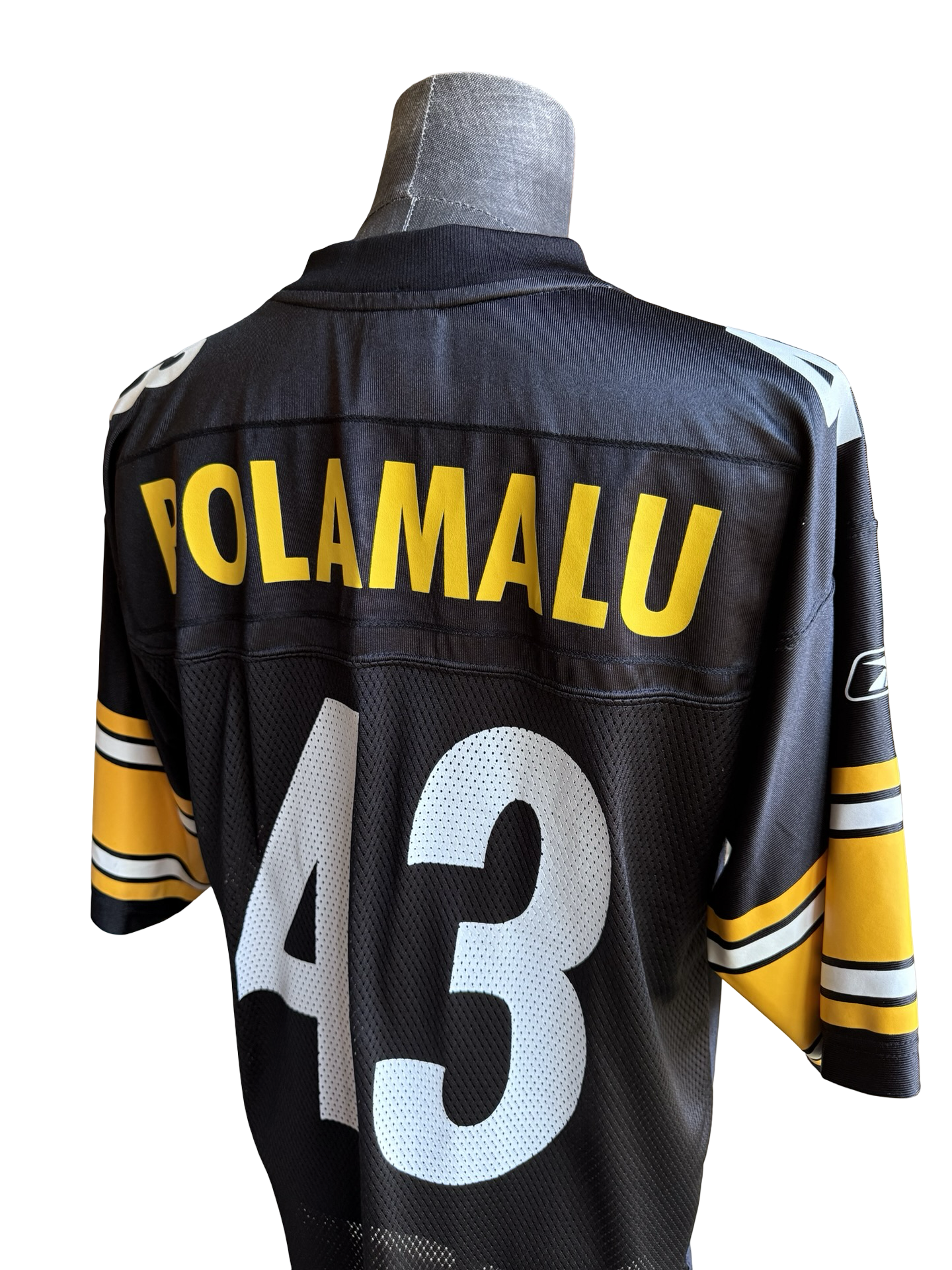NFL Vtg Troy Polamalu 43 Pittsburgh Steelers Reebok Football Jersey Size M
