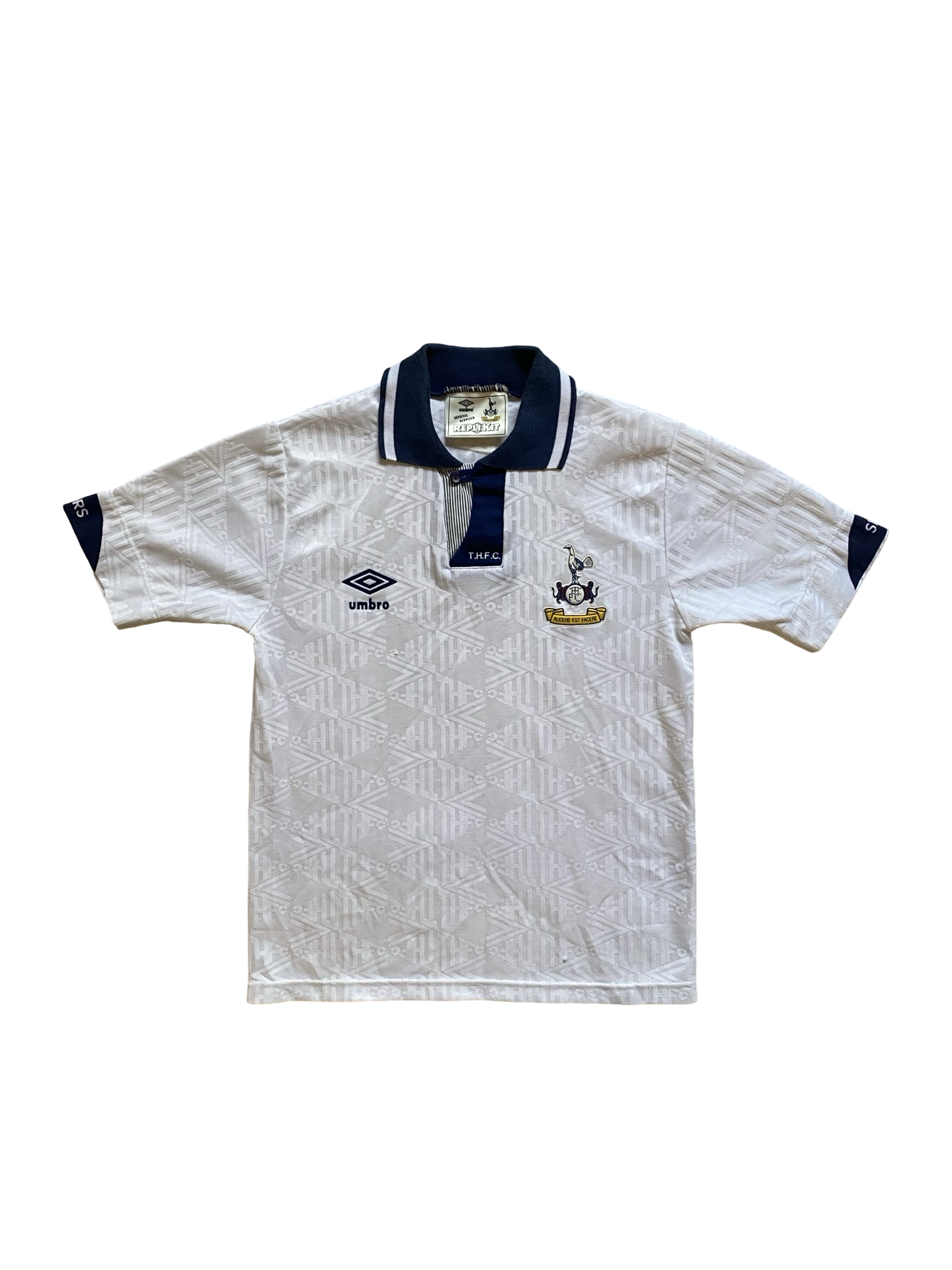 EPL Vtg Tottenham Hotspur FC 1991-93 Umbro Football Home Jersey Size Youth L