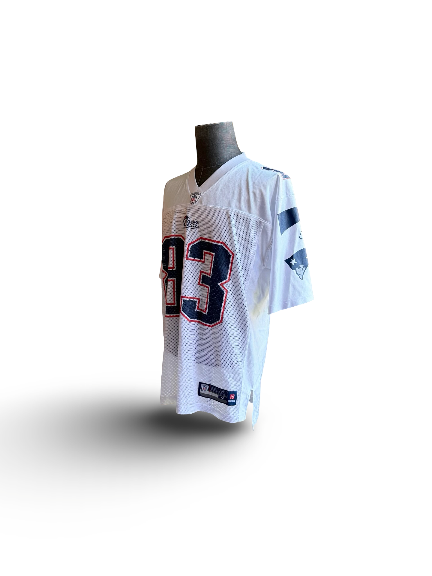 NFL Wes Welker 83 New England Patriots On Field Reebok Football Jersey Size M