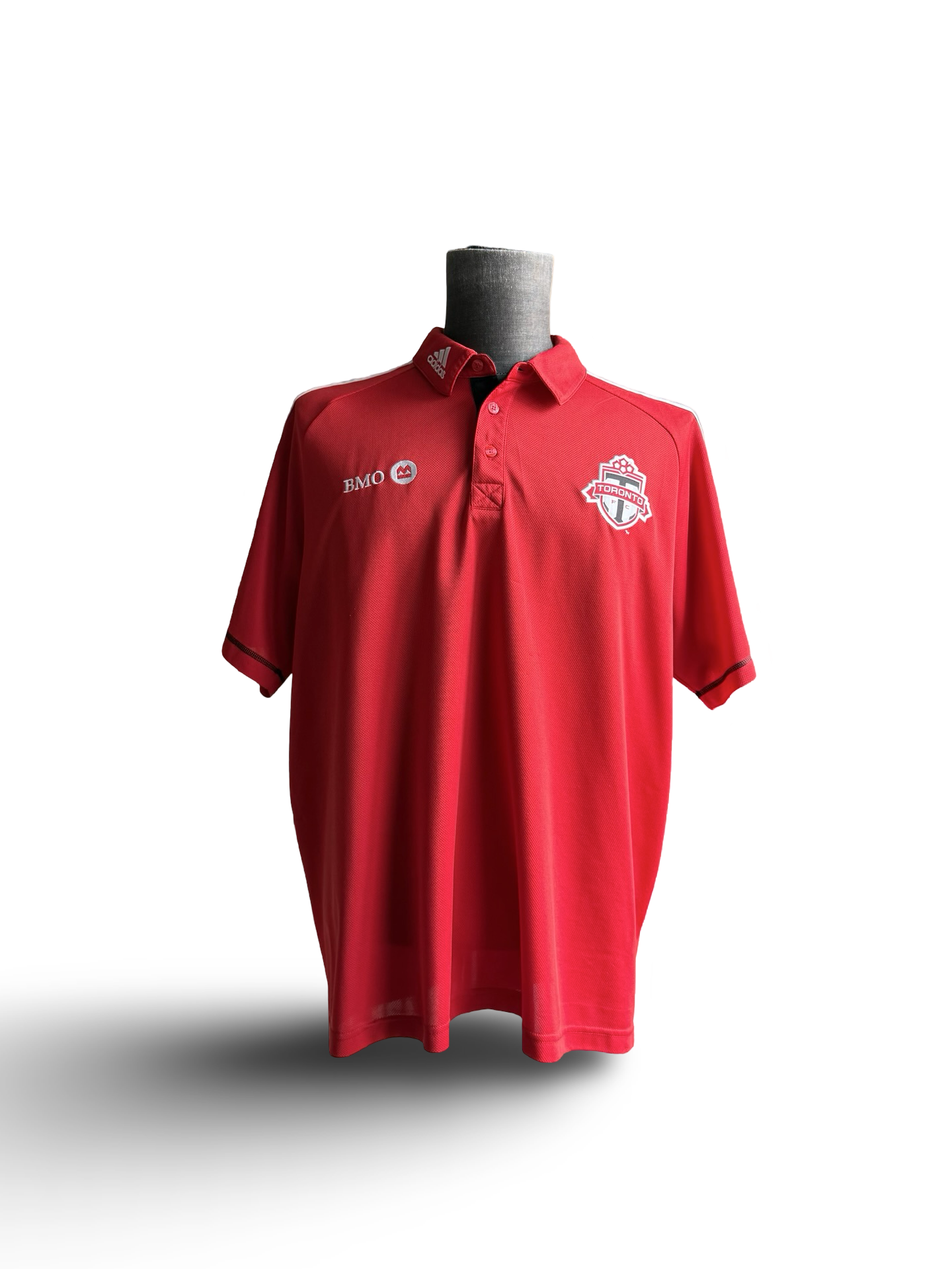 Soccer MLS 2X Toronto FC Adidas Climalite Dark Grey & Red Golf Polo Shirts Both Size XL