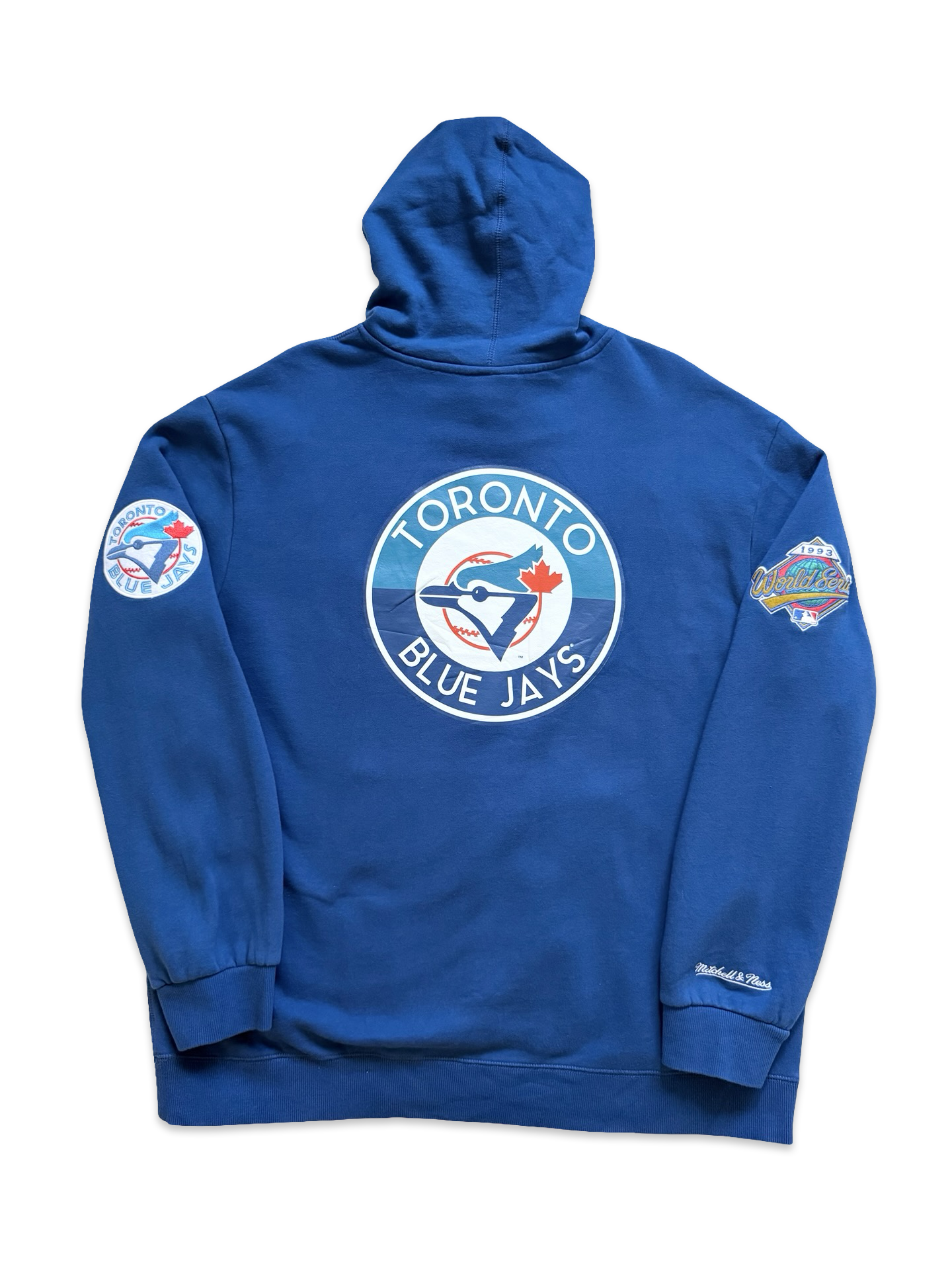 MLB Toronto Blue Jays Mitchell & Ness Coop City Collection Pullover Hoodie Size XL