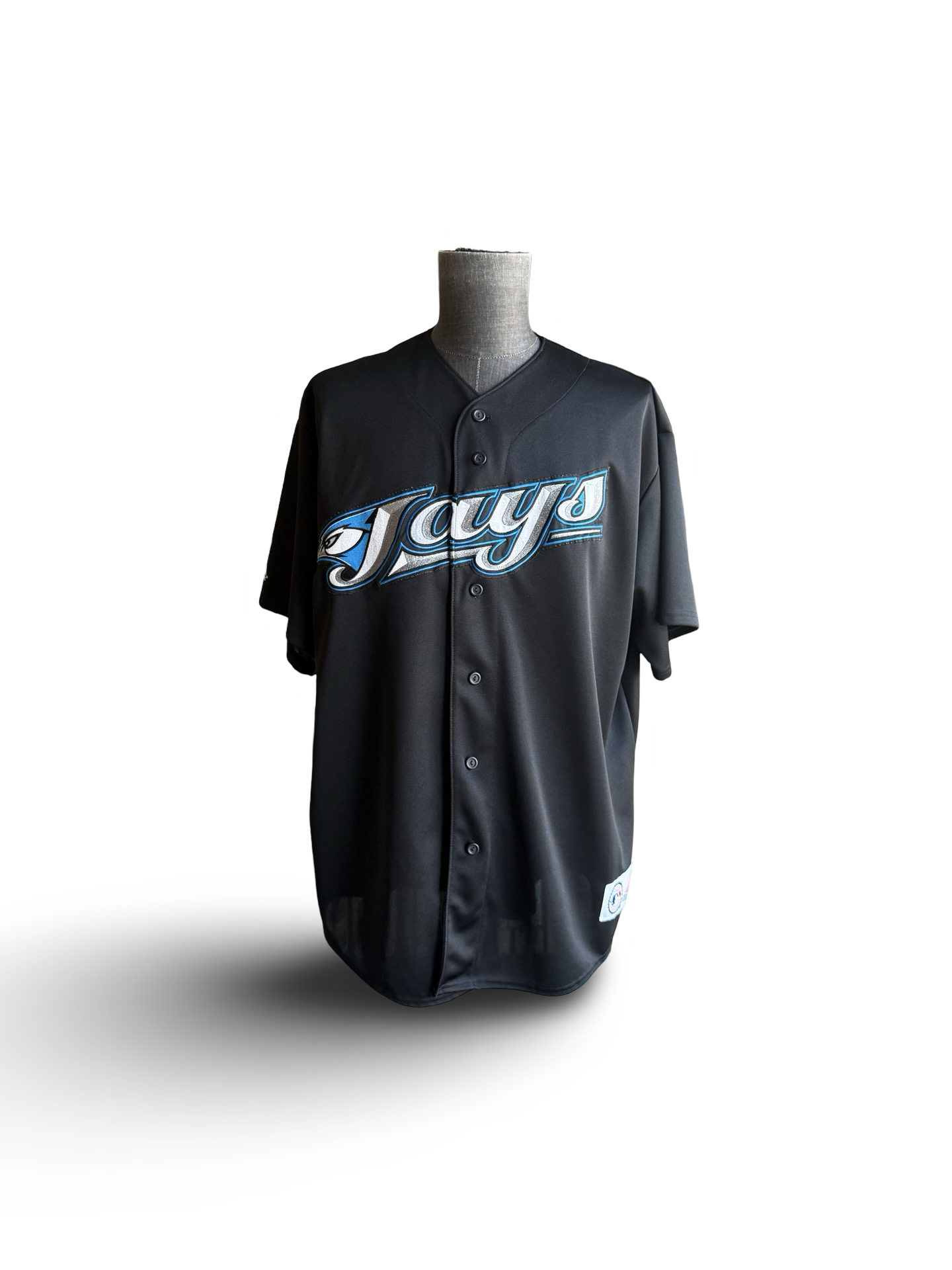 MLB Vtg Toronto Blue Jays 2000’s Majestic Black Retro Baseball Jersey Size XL