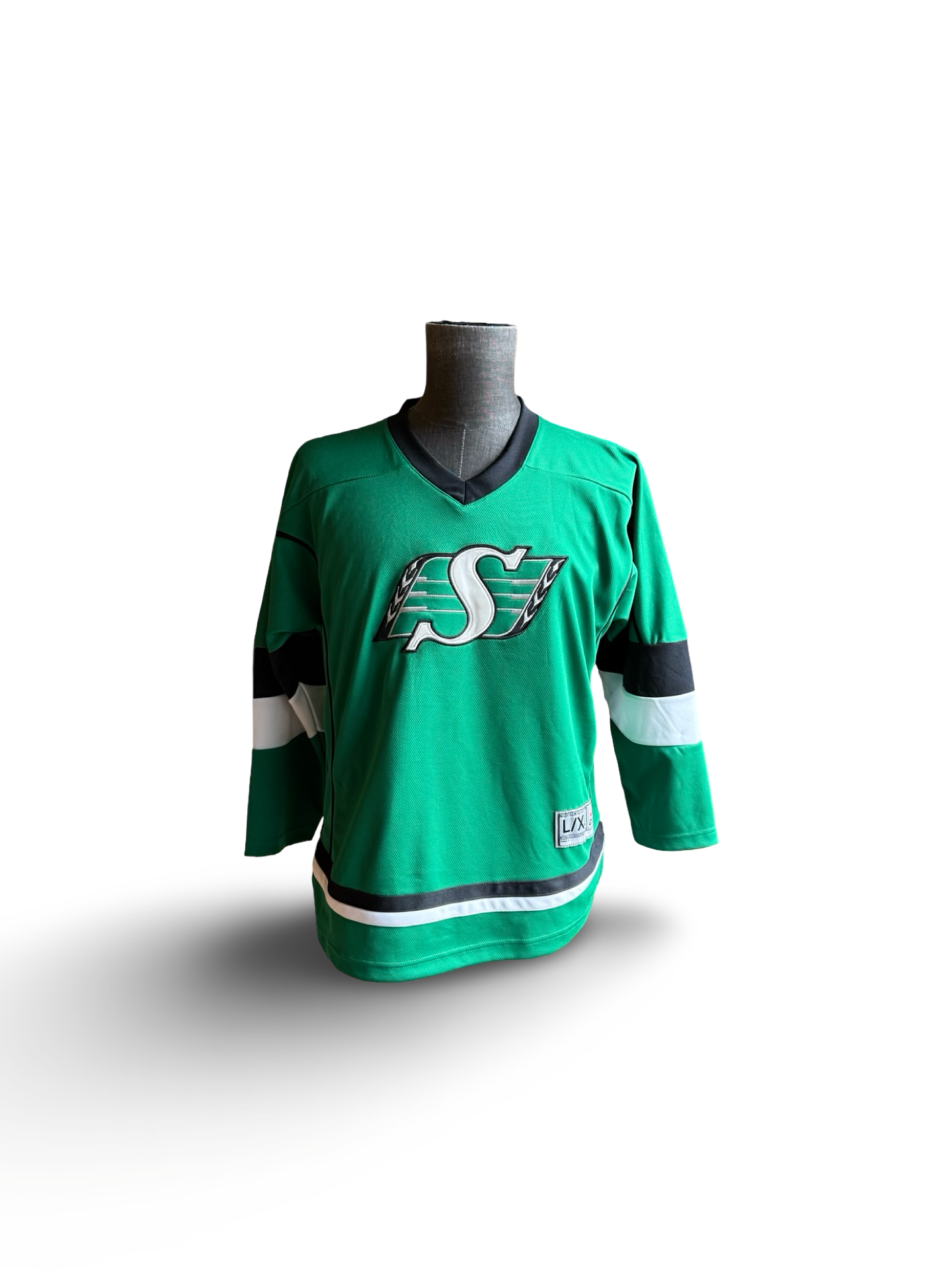 CFL Saskatchewan Roughriders Reebok Hockey Style Football Jersey Youth L/XL