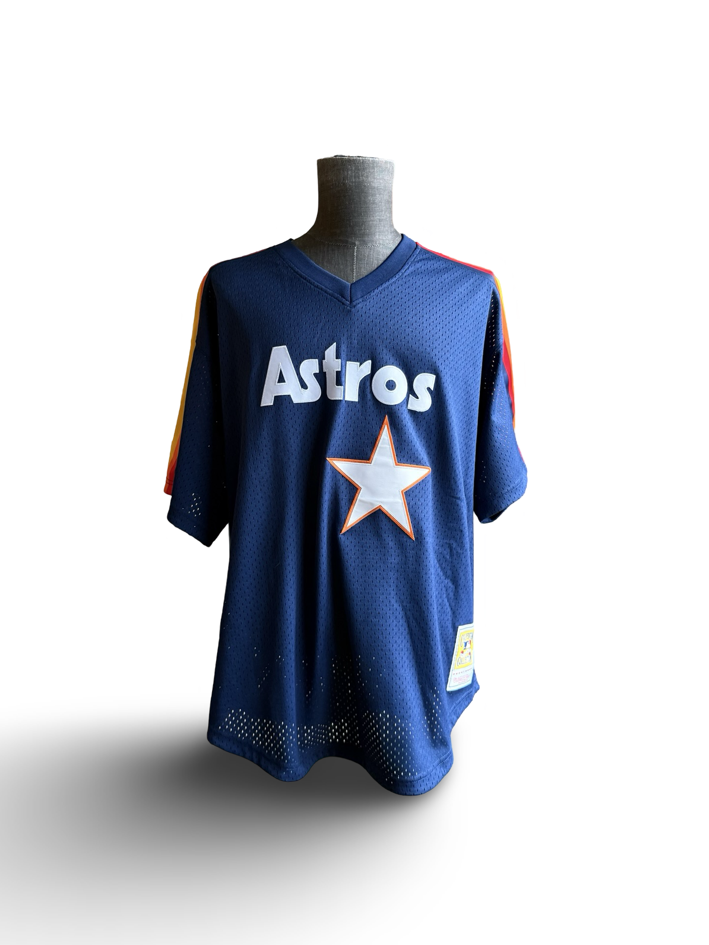 MLB Jeff Bagwell 5 Houston Astros Cooperstown Mitchell & Ness 1991 Retro Baseball Jersey Size 2XL