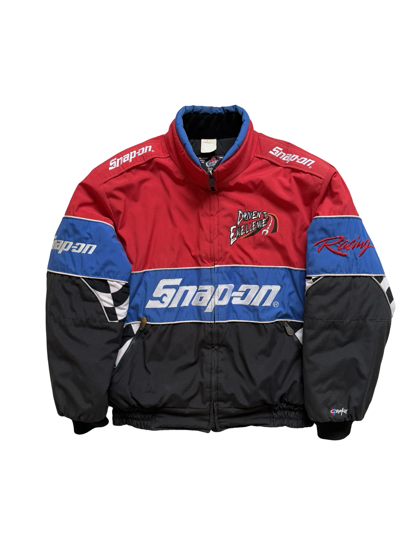 NASCAR Racing Vtg 90’s Snap-On Choko Driven To Excellence Fleece Lined Jacket Size XL