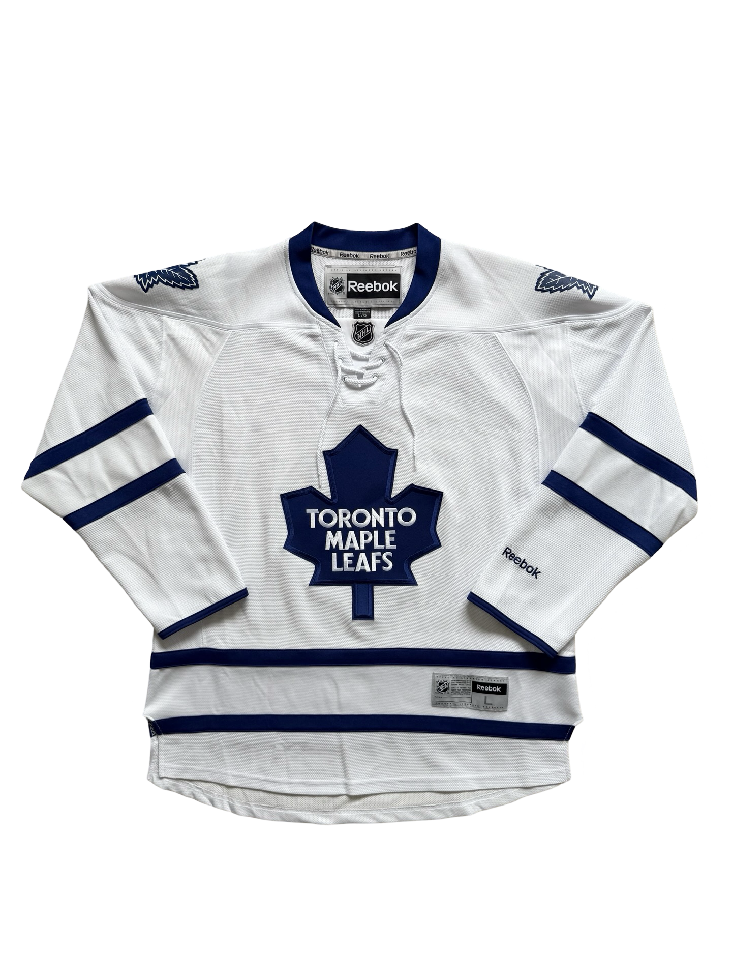 NHL Toronto Maple Leafs Reebok White Hockey Jersey Size L