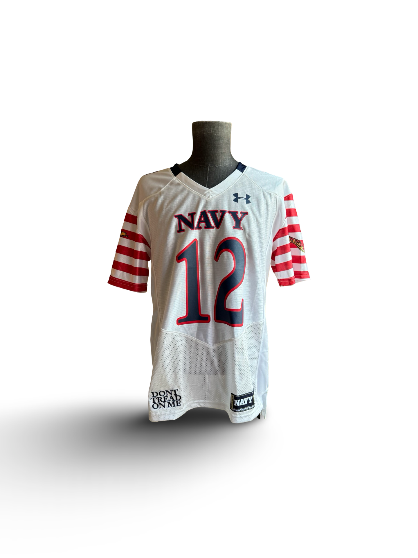 NCAA Navy Midshipmen #12 (Roger Staubach) Under Armour football Jersey NWT Size S