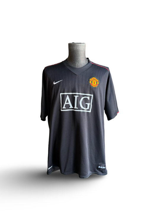 EPL Vtg Manchester United 2008-09 Nike AIG Football Away Jersey Size 2XL