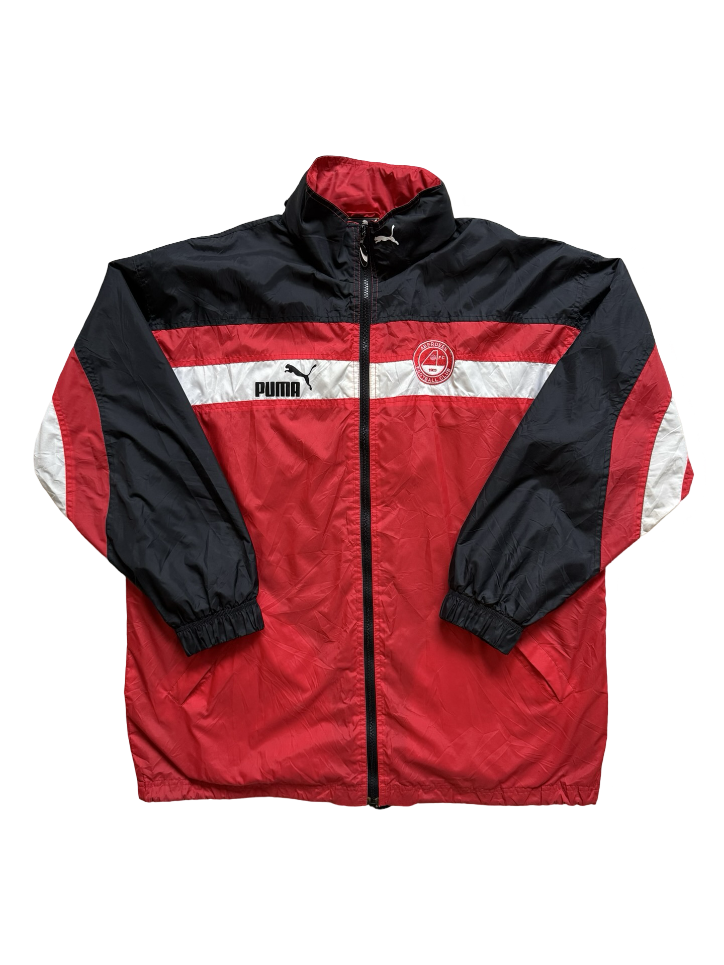 Soccer SPL Vtg Aberdeen FC 1998-00 Puma Windbreaker Football Training Jacket Size M