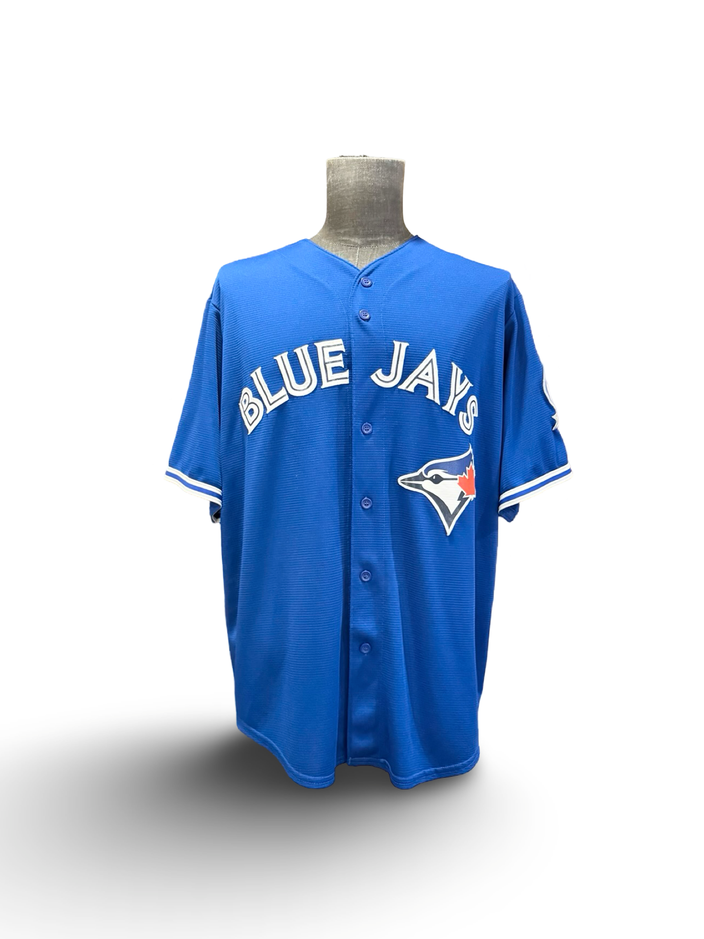 MLB Edwin Encarnacion 10 Toronto Blue Jays Majestic CoolBase 40th Anniversary Baseball Jersey Size XL