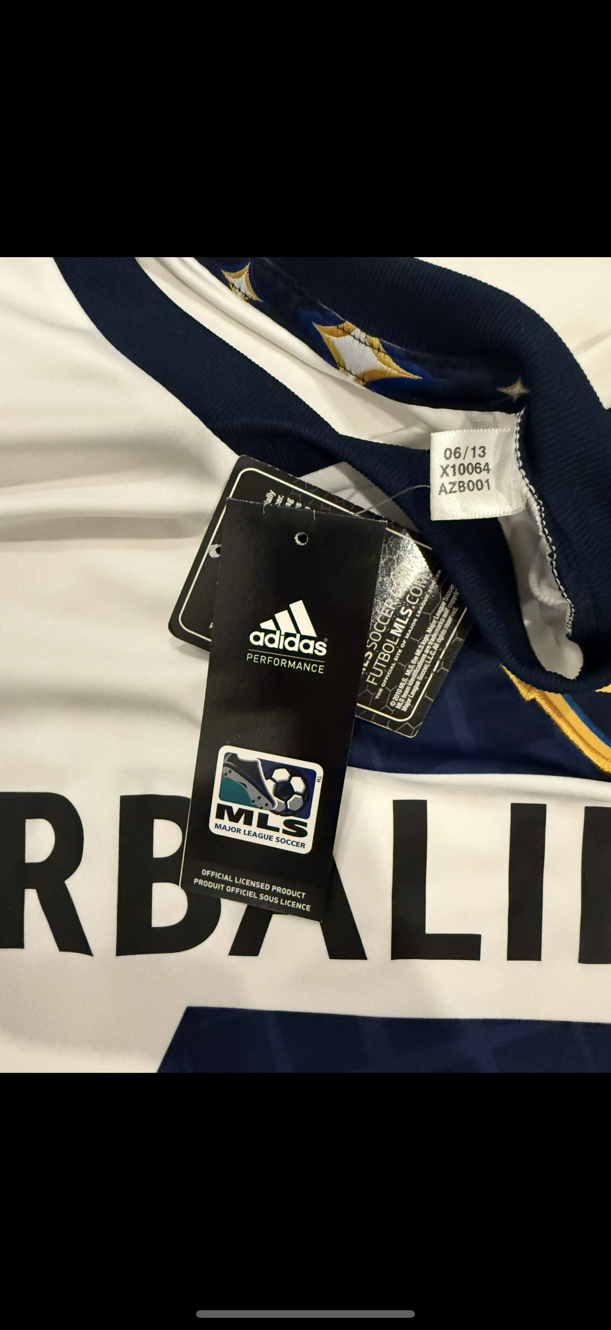 Soccer MLS LA Galaxy FC 2012-13 Adidas Football Home Jersey NWT Size 2XL