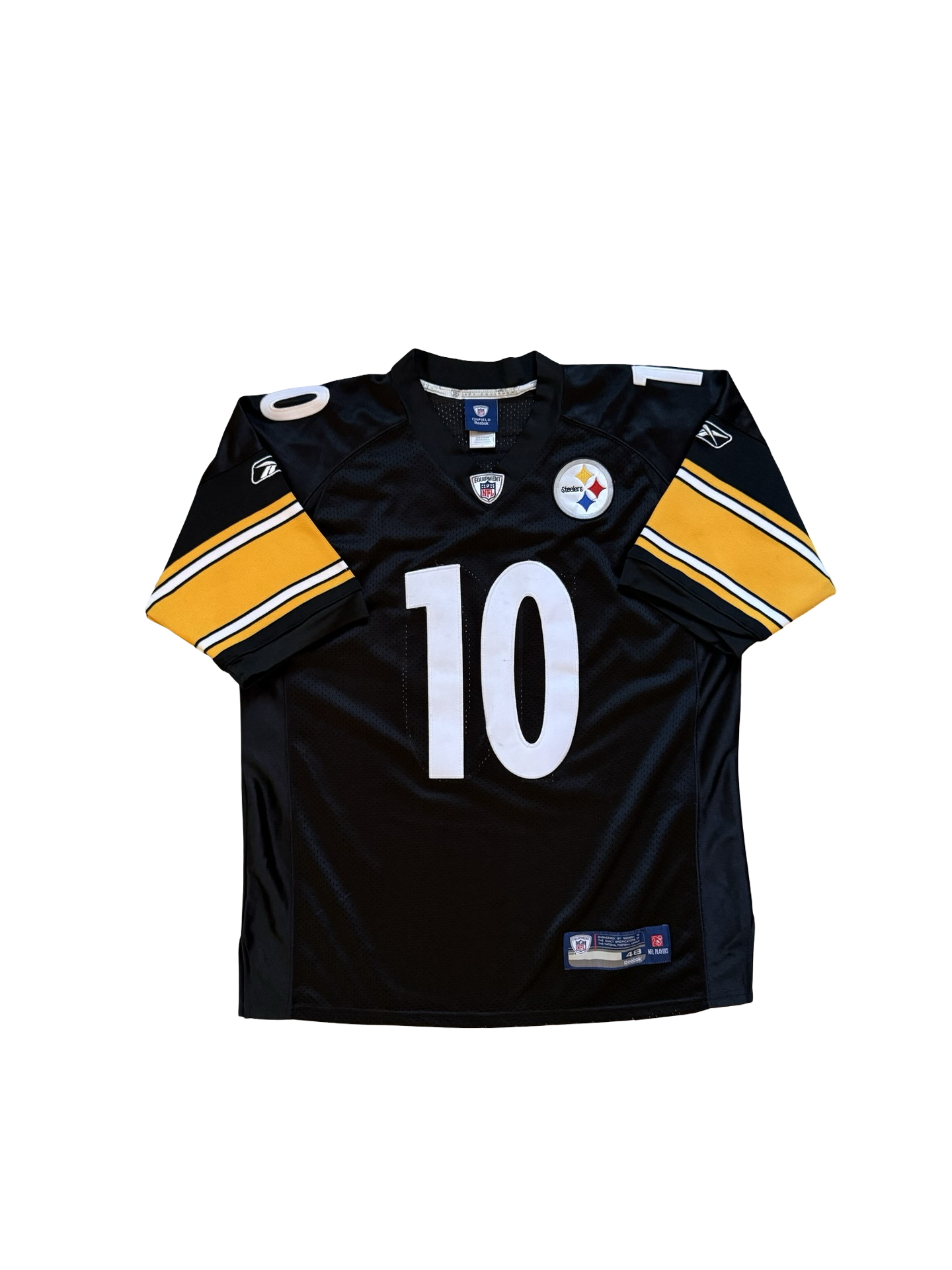 NFL Vtg Santonio Holmes 10 Pittsburgh Steelers Reebok Football Jersey Size L