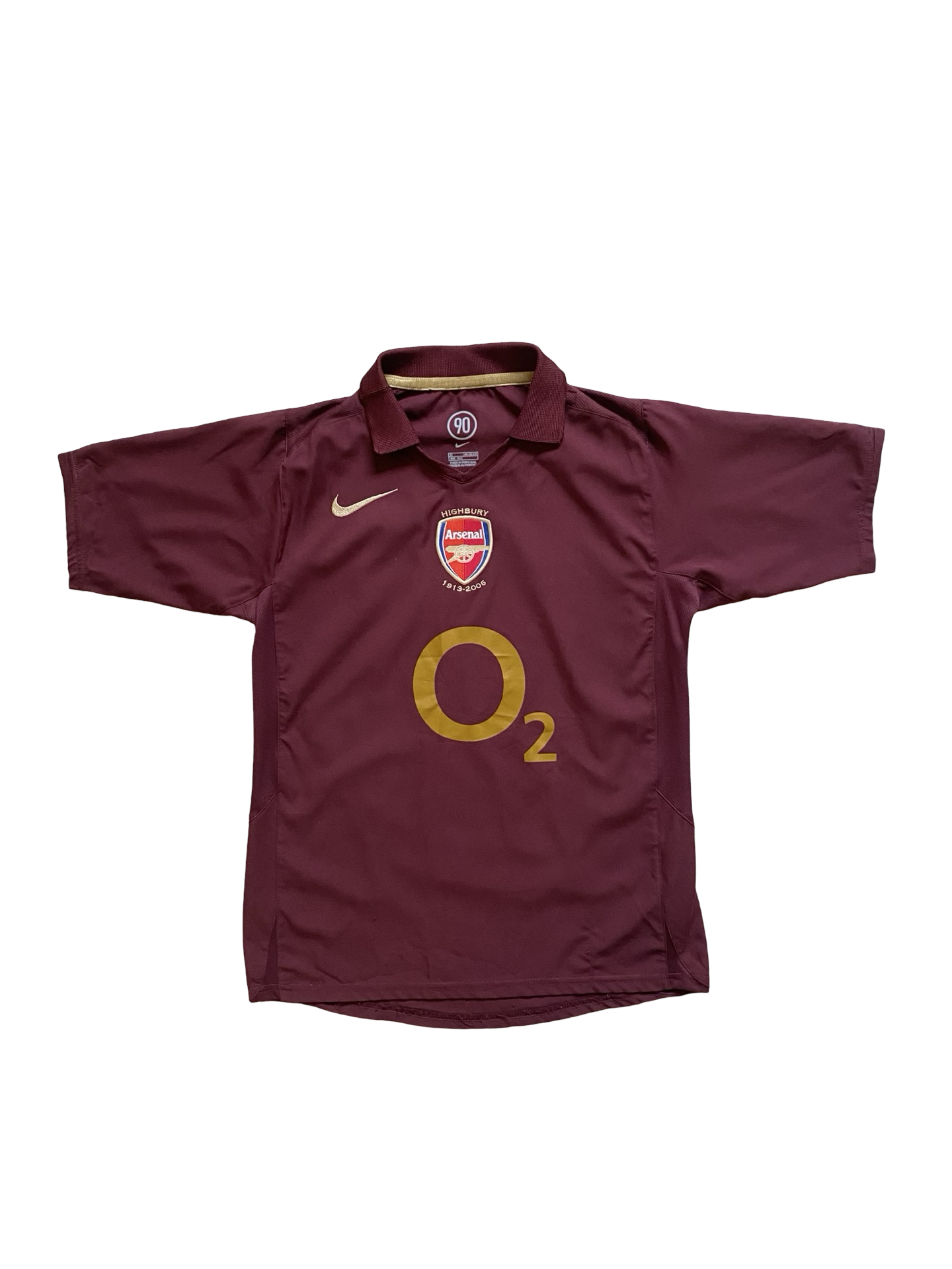 EPL Vtg Thierry Henry 14 Arsenal FC 2005-06 Nike O2 Football Away Jersey Size Youth M